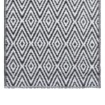 vidaXL Vonkajší koberec ARAKIL bielo-čierny 160x230 cm PP – Obrázok 4
