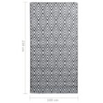 vidaXL Vonkajší koberec ARAKIL bielo-čierny 160x230 cm PP – Obrázok 7