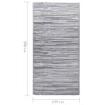 vidaXL Vonkajší koberec ARAKIL sivý 190x290 cm PP – Obrázok 7