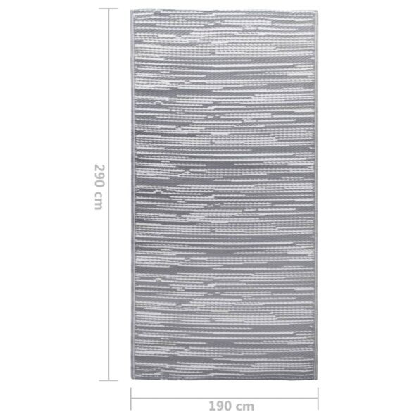vidaXL Vonkajší koberec ARAKIL sivý 190x290 cm PP – Obrázok 7