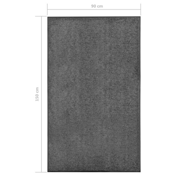 vidaXL Rohožka, prateľná, antracitová 90x150 cm – Obrázok 6