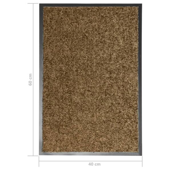 vidaXL Rohožka, prateľná, hnedá 40x60 cm – Obrázok 6