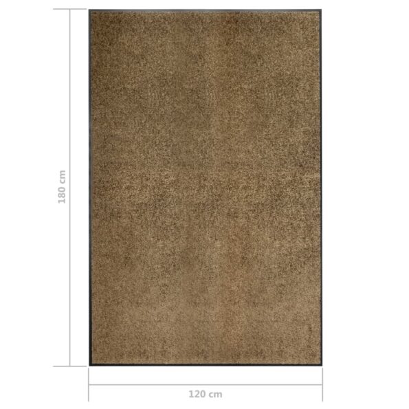 vidaXL Rohožka, prateľná, hnedá 120x180 cm – Obrázok 6