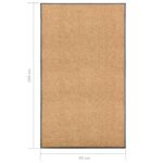 vidaXL Rohožka, prateľná, krémová 90x150 cm – Obrázok 6