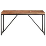 vidaXL Jedálenský stôl 140x70x76 cm akáciový a mangovníkový masív – Obrázok 2