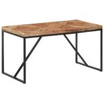 vidaXL Jedálenský stôl 140x70x76 cm akáciový a mangovníkový masív – Obrázok 11