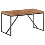 vidaXL Jedálenský stôl 140x70x76 cm akáciový a mangovníkový masív – Obrázok 8