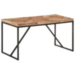 vidaXL Jedálenský stôl 140x70x76 cm akáciový a mangovníkový masív – Obrázok 9