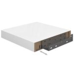 vidaXL Plávajúce nástenné police 2 ks, lesklé biele 23x23,5x3,8cm, MDF – Obrázok 8