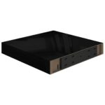 vidaXL Plávajúce nástenné police 2ks, lesklé čierne 23x23,5x3,8cm, MDF – Obrázok 7