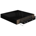 vidaXL Plávajúce nástenné police 2ks, lesklé čierne 23x23,5x3,8cm, MDF – Obrázok 8