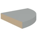 vidaXL Plávajúca rohová polica, sivá 25x25x3,8 cm, MDF – Obrázok 4