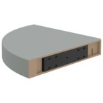 vidaXL Plávajúca rohová polica, sivá 25x25x3,8 cm, MDF – Obrázok 6