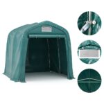 vidaXL Garážový stan zelený 1,6x2,4 m PVC – Obrázok 9