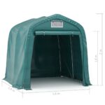 vidaXL Garážový stan zelený 1,6x2,4 m PVC – Obrázok 11