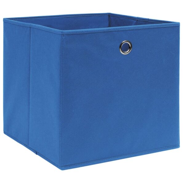 vidaXL Úložné boxy 10 ks, netkaná textília 28x28x28 cm, modré – Obrázok 3