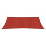 vidaXL Tieniaca plachta 160 g/m² červená 2x4 m HDPE – Obrázok 3