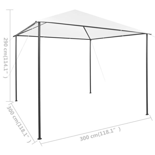 vidaXL Altánok 3x3x2,9 m, biely 180 g/m² – Obrázok 8