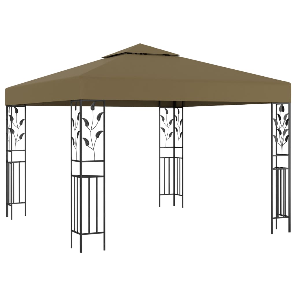 VXL8720286106631_a_en_hd_1.jpg vidaXL Altánok 3x3 m, sivohnedý 180 g/m² – Obrázok 1
