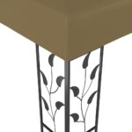 vidaXL Altánok 3x3 m, sivohnedý 180 g/m² – Obrázok 3