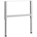vidaXL Rámy na pracovné stoly 2 ks kovové 85x(69x95,5) cm sivé – Obrázok 3