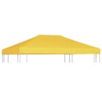 vidaXL Strieška na altánok 270 g/m², 4x3 m, žltá – Obrázok 4