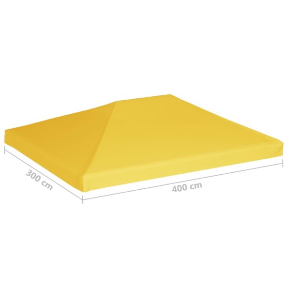 vidaXL Strieška na altánok 270 g/m², 4x3 m, žltá – Obrázok 8