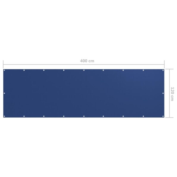 vidaXL Balkónová markíza, modrá 120x400 cm, oxfordská látka – Obrázok 5