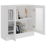 vidaXL Vitrína, biela 82,5x30,5x80 cm, kompozitné drevo – Obrázok 4