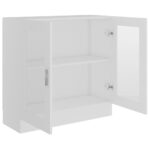 vidaXL Vitrína, biela 82,5x30,5x80 cm, kompozitné drevo – Obrázok 5