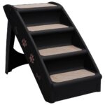 vidaXL Skladacie schody pre psa čierne 62x40x49,5 cm – Obrázok 2