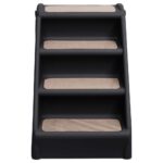 vidaXL Skladacie schody pre psa čierne 62x40x49,5 cm – Obrázok 3
