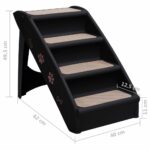 vidaXL Skladacie schody pre psa čierne 62x40x49,5 cm – Obrázok 9