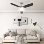 vidaXL Stropný ventilátor so svetlom a ovládačom 108 cm, tmavohnedý – Obrázok 3