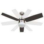 vidaXL Stropný ventilátor so svetlom a ovládačom 108 cm, tmavohnedý – Obrázok 7