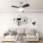 vidaXL Stropný ventilátor so svetlom a ovládačom 76 cm, tmavohnedý – Obrázok 3
