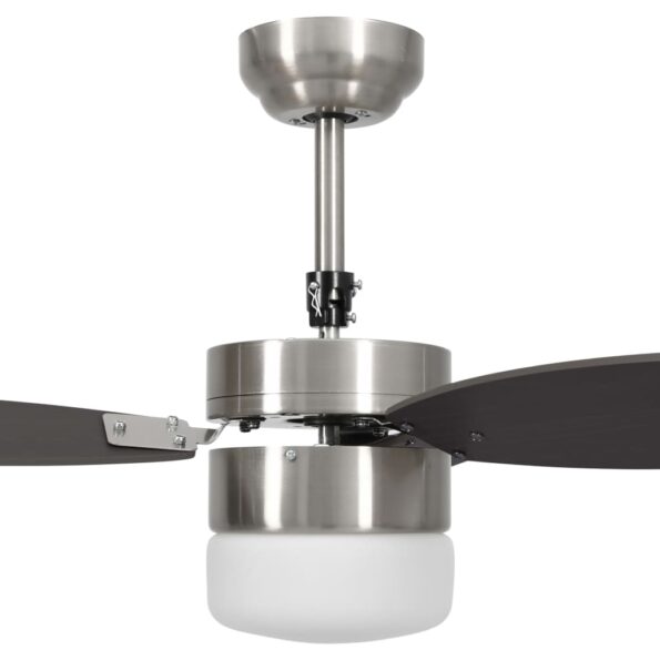 vidaXL Stropný ventilátor so svetlom a ovládačom 76 cm, tmavohnedý – Obrázok 7