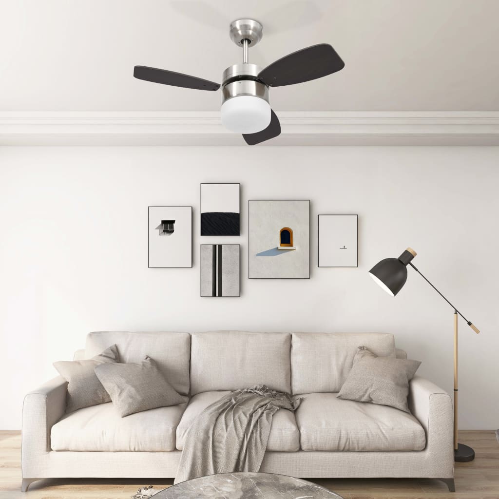 VXL8720286145982_m_en_hd_1.jpg vidaXL Stropný ventilátor so svetlom a ovládačom 76 cm, tmavohnedý – Obrázok 1