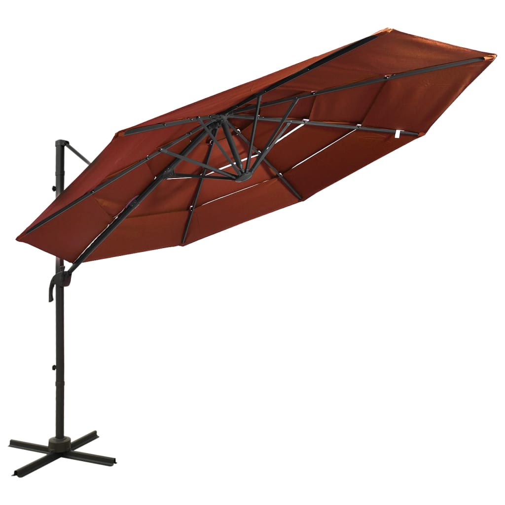 VXL8720286165157_a_en_hd_1.jpg vidaXL 4-stupňový záhradný slnečník, hliníková tyč, tehlový 3x3 m – Obrázok 1