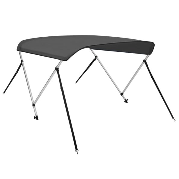 vidaXL Strieška Bimini s 2 oblúkmi antracitová 150x120x110 cm – Obrázok 3