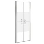 vidaXL Sprchové dvere, polomatné, ESG 86x190 cm – Obrázok 2