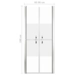 vidaXL Sprchové dvere, polomatné, ESG 86x190 cm – Obrázok 5