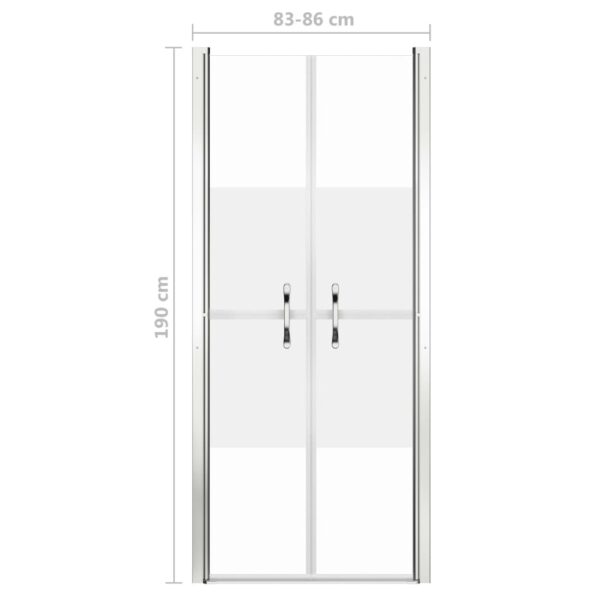 vidaXL Sprchové dvere, polomatné, ESG 86x190 cm – Obrázok 5