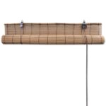 vidaXL Bambusové rolety 2 ks 100x160 cm, hnedé – Obrázok 4