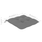 vidaXL Podložky na stoličku 2 ks, sivé 40x40x7 cm, oxfordská látka – Obrázok 7
