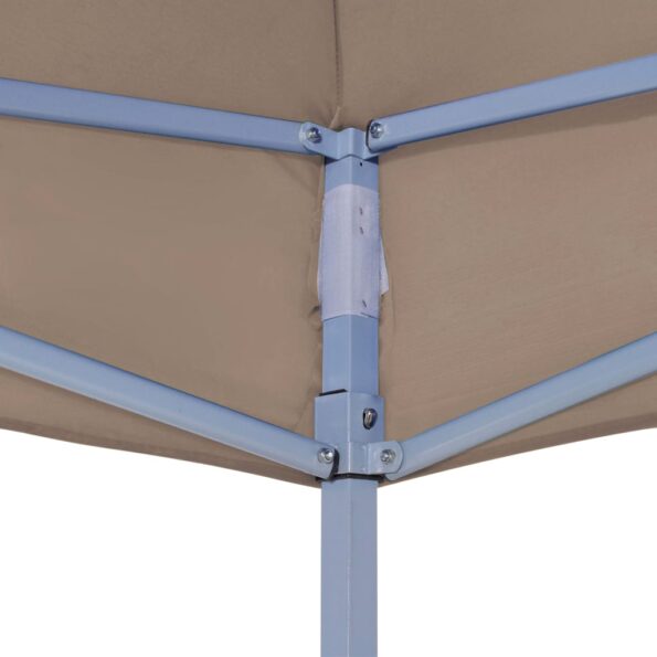 vidaXL Strecha na párty stan 3x3 m, sivohnedá 270 g/m² – Obrázok 4