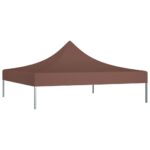 vidaXL Strecha na párty stan 3x3 m, hnedá 270 g/m² – Obrázok 2