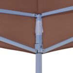 vidaXL Strecha na párty stan 3x3 m, hnedá 270 g/m² – Obrázok 4