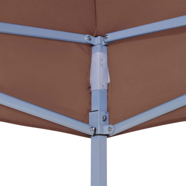 vidaXL Strecha na párty stan 3x3 m, hnedá 270 g/m² – Obrázok 4