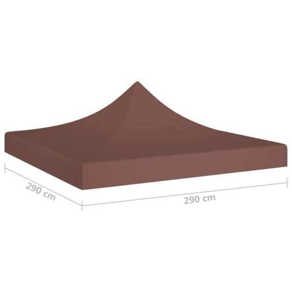 vidaXL Strecha na párty stan 3x3 m, hnedá 270 g/m² – Obrázok 5